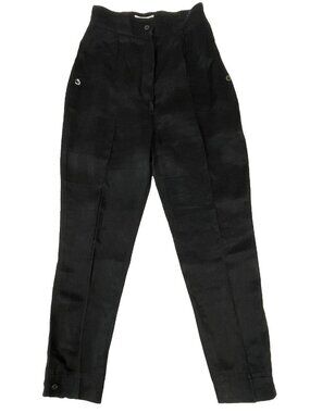 Vintage Complice Italy Linen High Waist Black Tapered Pants 38 Bergdorf Goodman